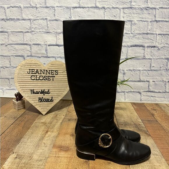 Tory Burch Black Sofia Riding Boots - Picture 5 of 14